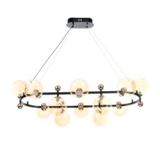 Avery chandelier 12XG9 black and gold 90x58x28 cm