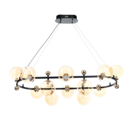 Avery chandelier 12XG9 black and gold 90x58x28 cm