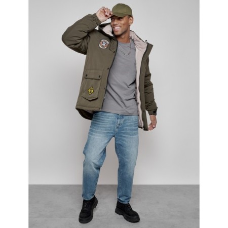 Male jacket, size 48, khaki color-16