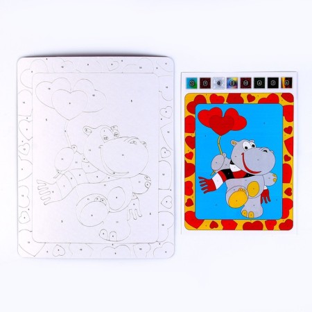 A set of creative creativity "Flooding with color foil. Hippo ", series Foil Art-2