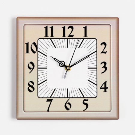 Wall clock, series: classic, discrete move, 23.5 x 23.5 cm, mix-3