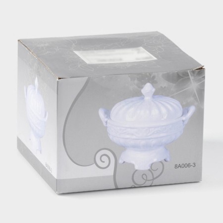 Ceramic "Vintage" candy, 300 ml, white color-3