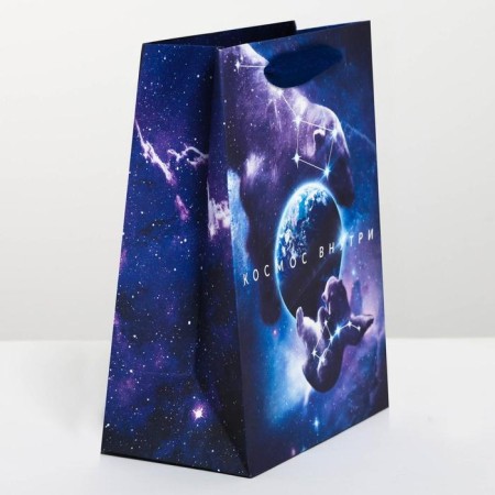 Gift vertical package, packaging, “Cosmos inside”, MS 18 x 23 x 10 cm-1