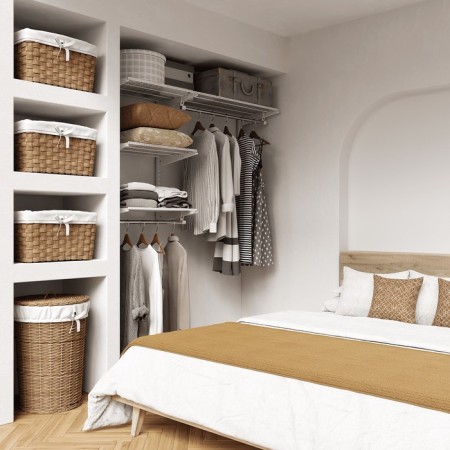 Wardrobe system "Ready -made solution No. 7" 160 x 35 x 96 cm, white-4
