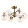 Catilux Catilux chandelier CL143163 54x54x30 cm, 6x40W, E14, brown color