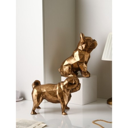 A set of figures "Bulldog", geometry, polystone, 34 cm, color gold-3