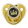 Set: Nipple - Orthodontic dummy with the holder "Crown", with a cap, from 6 months, gold, rhinestones