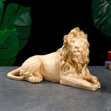 Figure "Leo African No. 1" Elephant bone, 34x14x19cm