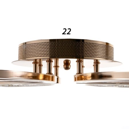 Causteen with PDU 1829/4GD LED 128W 3000-6000k Dimmer chrome gold 58x46x6.5 cm Bayerlux-5