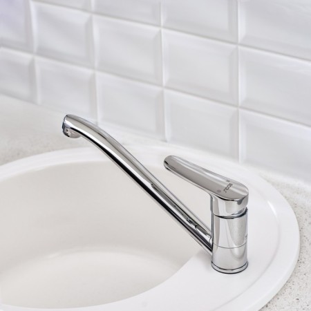 Kitchen mixer BOOU B8290-14, single-leaf, swivel spout, chrome-3