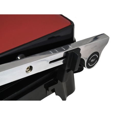 Electric grill Oursson EG2035S/DC, 2000 watts, anti -stick coating, dark cherry-7