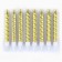 Candles for cake, gold, 8 pcs.