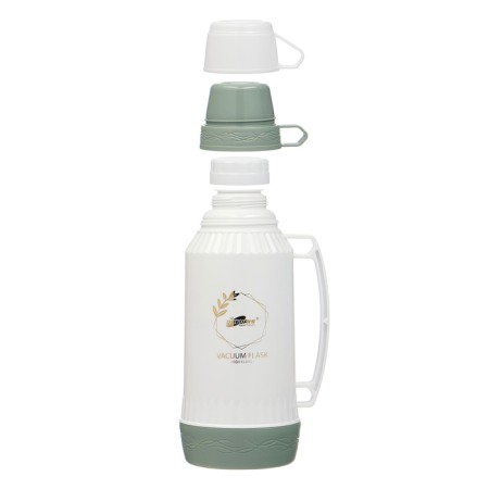 Thermos 1.8 l, with a glass flask, retains heat 12 hours, with a mug, green-1