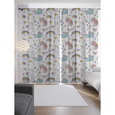 Photostes "Magic of unicorns", Saten, size 145x265 cm, 2 pcs