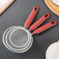 Set of sieve, 3 pcs, d = 8 cm, d = 10 cm, d = 11.7 cm