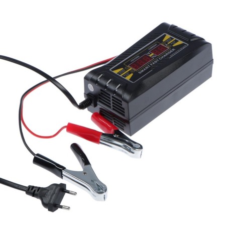 Charger of the battery 12 V, 10A, automatic, 150-250 V, 87 W, LCD display