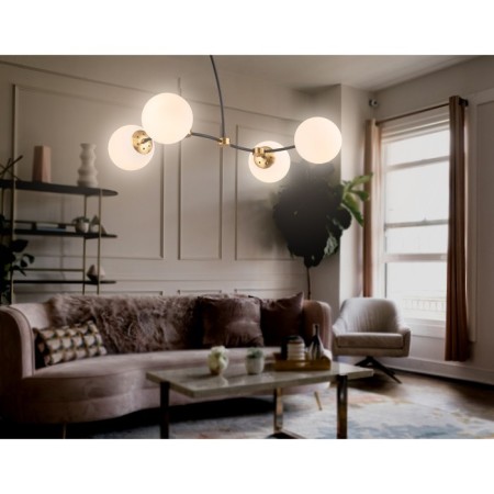 Suspended Ambrella Light, Modern, TR2544, 4HE27, Black Color, Bronze-5