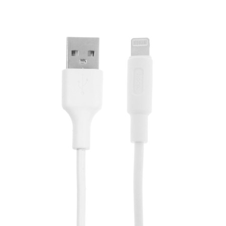 Hoco X25, Lightning cable - USB, 2 A, 1 m, PVC braid, white-1