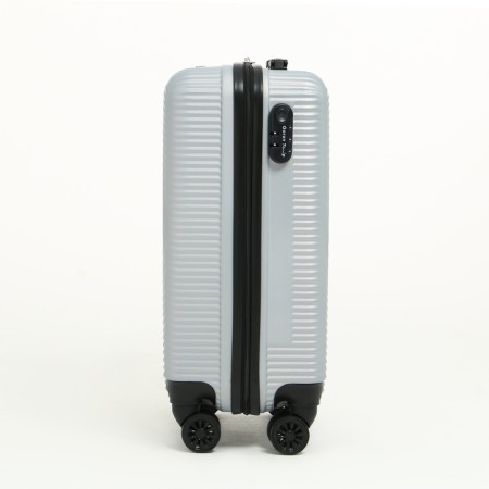 Small suitcase 20 "On a zipper, code lock, 4 wheels, color gray color-5