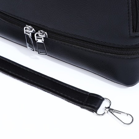 Bag Cross-Bodi with a zipper, black color-5