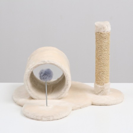 Game complex with a column-bunker, pipe, toy, 40 x 30 x 35 cm, milk-1