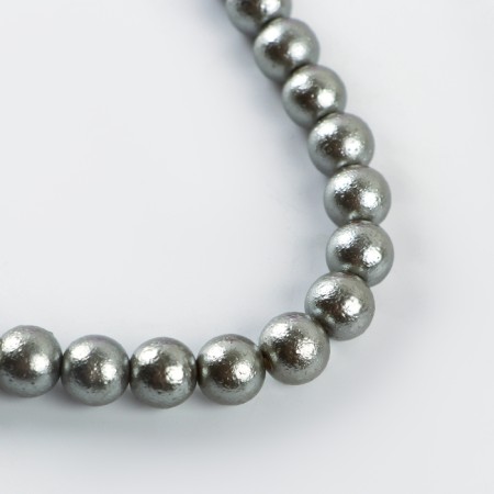 Glass beads, set 78 pcs., Diameter 1 pc. - 10 mm, silver color-3