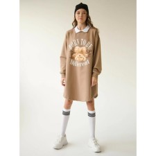 Dress for girls, height 128 cm, coffee color