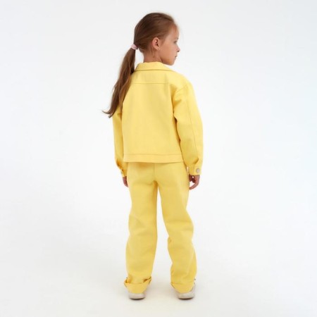 Джинсы для девочки MINAKU: Casual collection KIDS, цвет лимонный, рост 116см-13