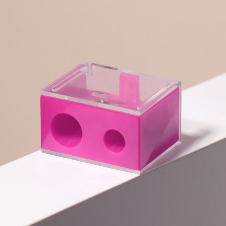Cosmetic sharpener, with a lid, double, mix color-8