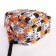 School backpack of textiles on a zipper, 4 pockets, wallet, gray/orange color