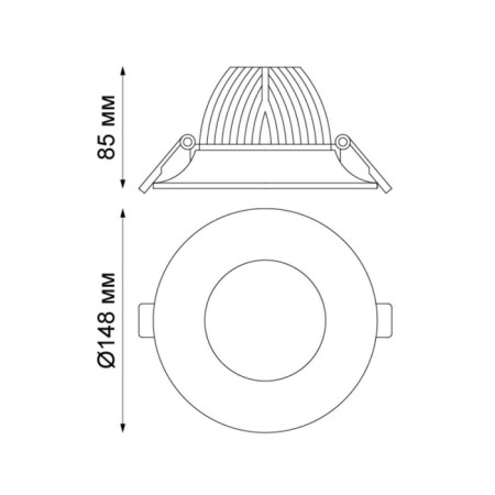 LED LED GLOK, 20 W, 4100K, LED, white color, D = 120mm-2