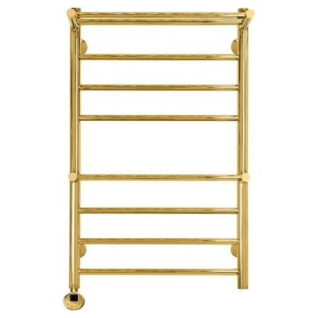 Water heated towel rail Domoterm "Medea" P8, 500x800 mm, 2 shelves, gold