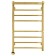 Water heated towel rail Domoterm "Medea" P8, 500x800 mm, 2 shelves, gold