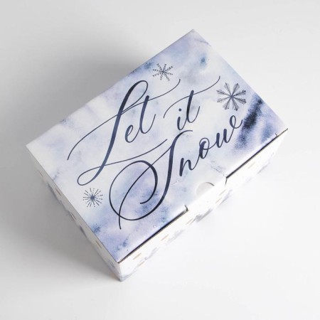 Folding box "Let it Snow", 22 x 15 x 10 cm, new year-3