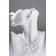 Set 2 objects: earrings, beads "tenderness", white color, 50 cm