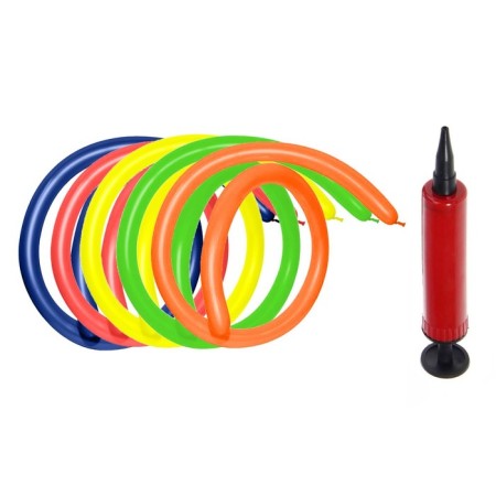 A ball for twisting 160, set 24 pcs. + pump, mix color