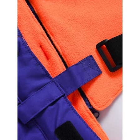 Ski costume for a boy, height 128 cm, orange color-17