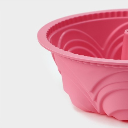 The form for baking the share "German cupcake. Celebration ", silicone, 22.5 × 8 cm, pink color-4