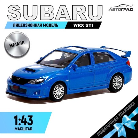 Metal machine Subaru WRX STI, 1:43, Blue color