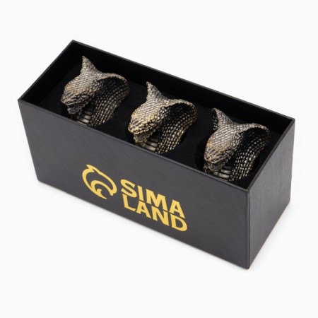 Stacks for Vodka "Cobra", a set of 3 people, a stack 50 ml, bronze-4