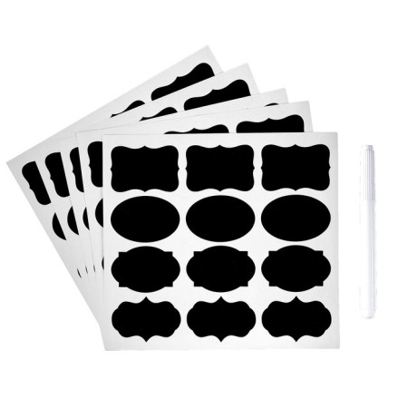 The stickers are waterproof, a set of sheets is 5 pcs., Cretaceous marker, size 1 stickers - 60 × 40 mm-2
