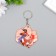 PVC keychain "Olenenok in a scarf and a squirrel with a gift" Soft 6x5.9 cm