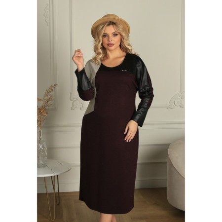 Female dress, size 50, burgundy color-8