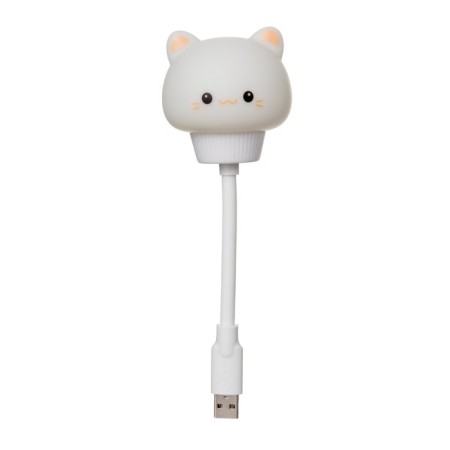 The keyboard backlight "Kitten" LED sleeping room USB white 6.8x6x19 cm Risalux-3