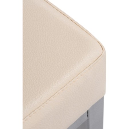 Stool Khurkroks Metal/Eco -leather, gray/beige 37x37x52 cm-5