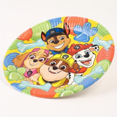 Paper plate "Happy Birthday!", 23 cm, puppy patrol-1