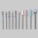 Tretens for manicure in a plastic organizer, 10 pcs