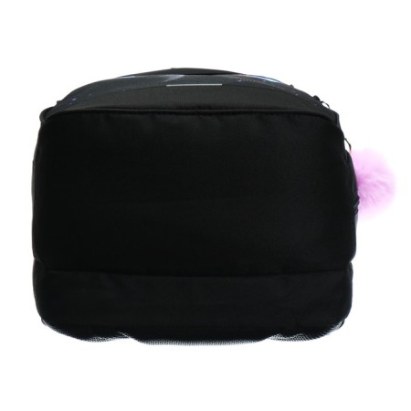 Youth backpack, 40 x 28 x 18 cm, ergonomic back, stavia "cat with a butterfly", black-6