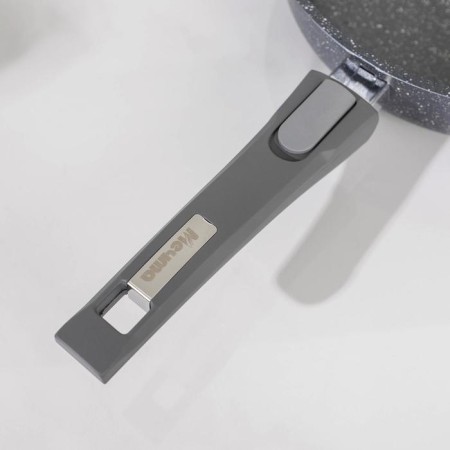Granite pan, d = 26 cm, removable handle, anti -stick coating, color gray color-3