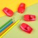 Plastic griller, red color, wheelbarrows